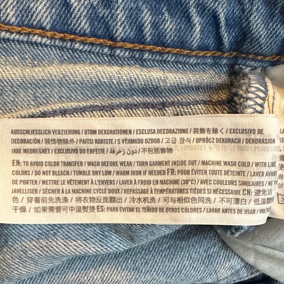 EUC Abercrombie & Fitch Light Denim Jeans The 90’s Straight Ultra High Rise - Picture 6 of 16